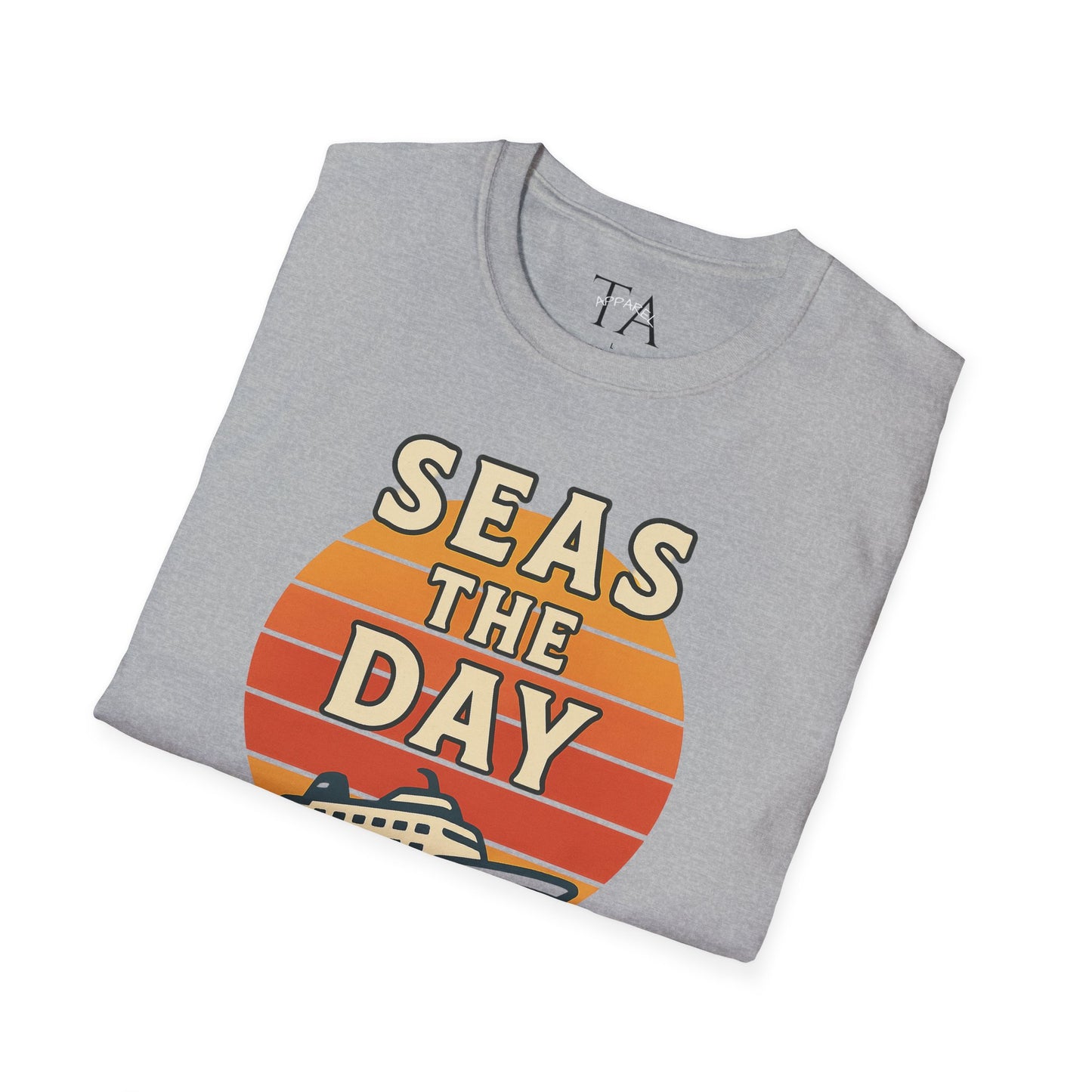 Seas the Day Unisex T-Shirt, Vintage Cruise Tee, Nautical Graphic Shirt, Summer Vacation Apparel, Beach Lover Gift