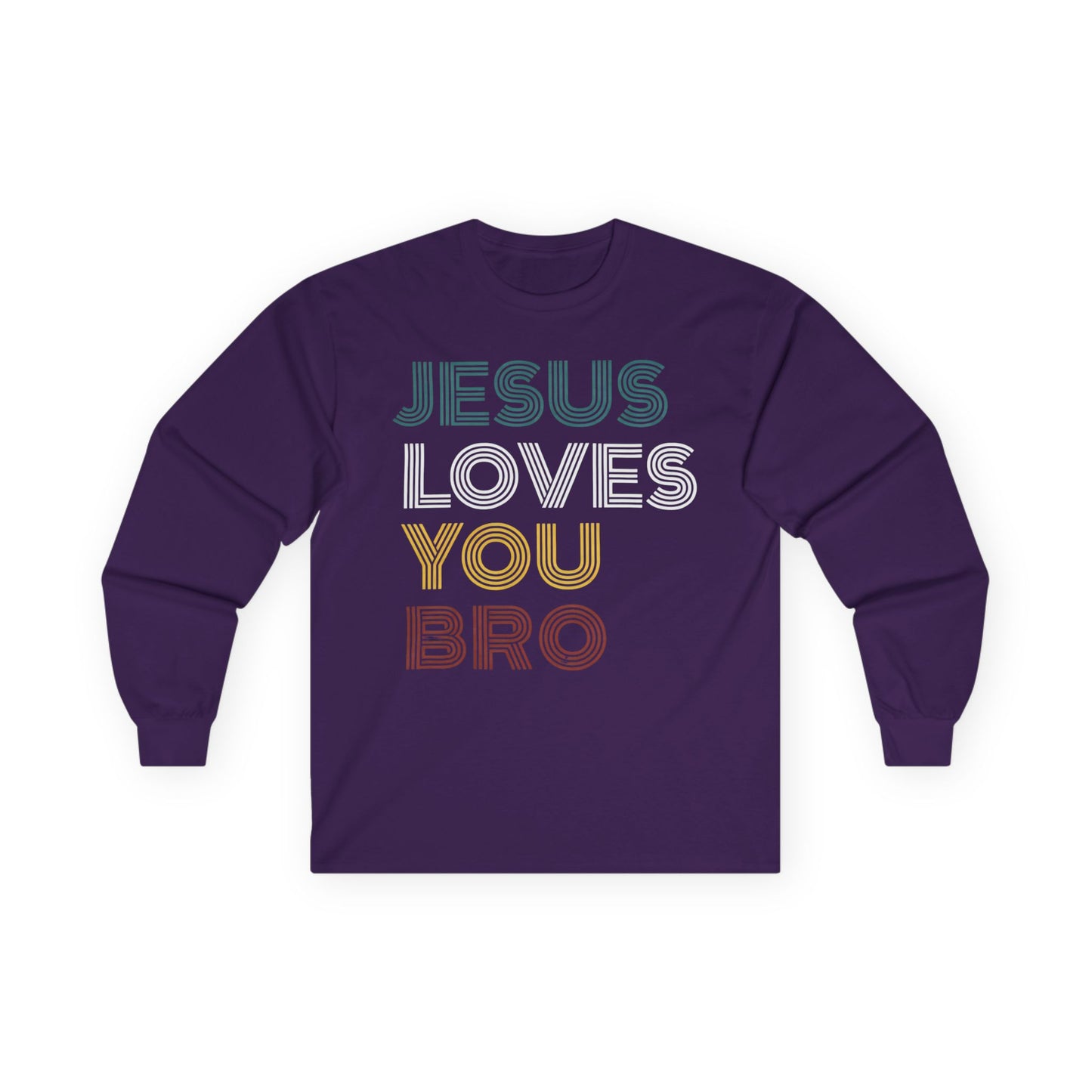 Faith Inspired - Christian Long Sleeve Tee - Jesus Loves You Bro