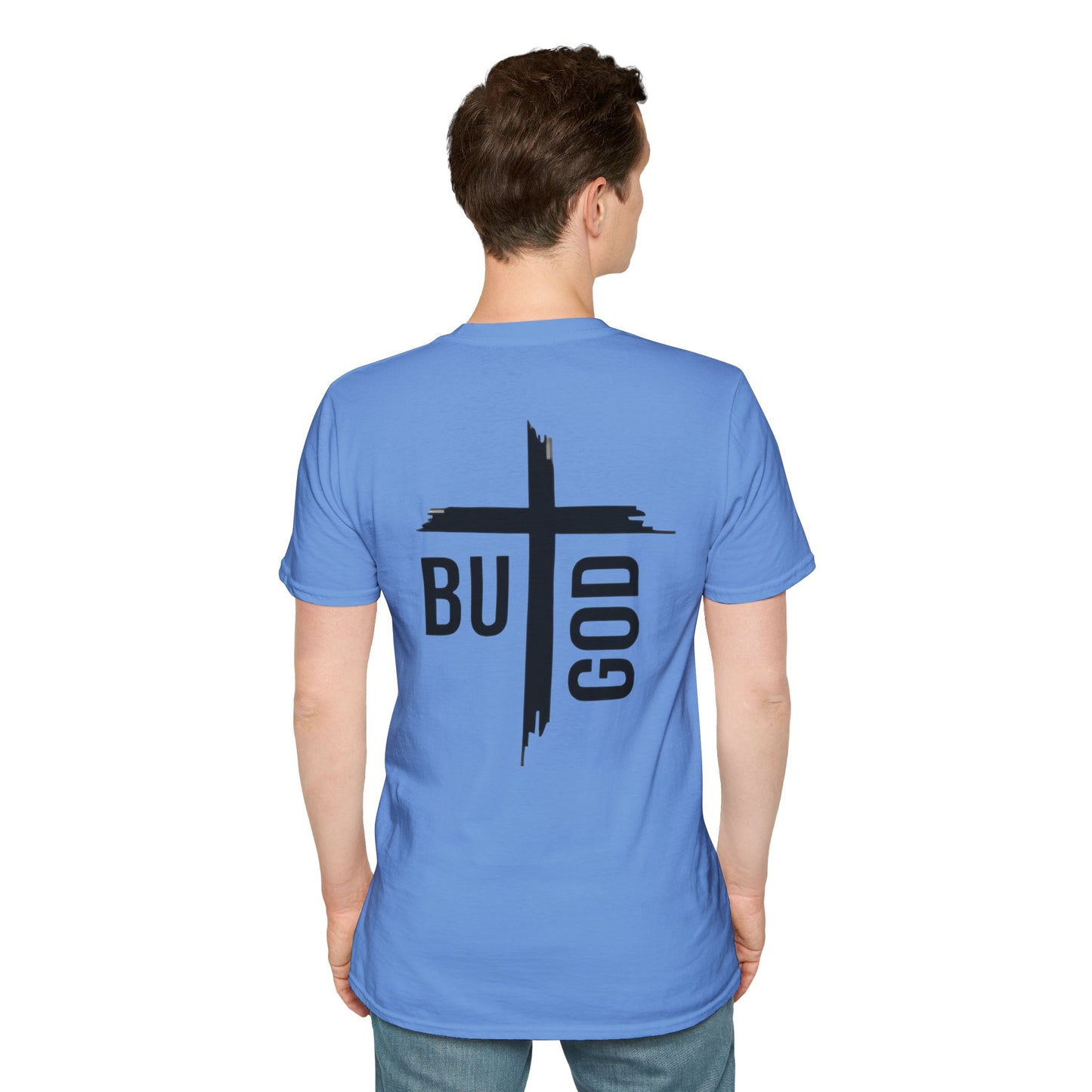 Faith Inspired Unisex Softstyle T-Shirt - 'BUT GOD' - Inspirational Gift for Believers