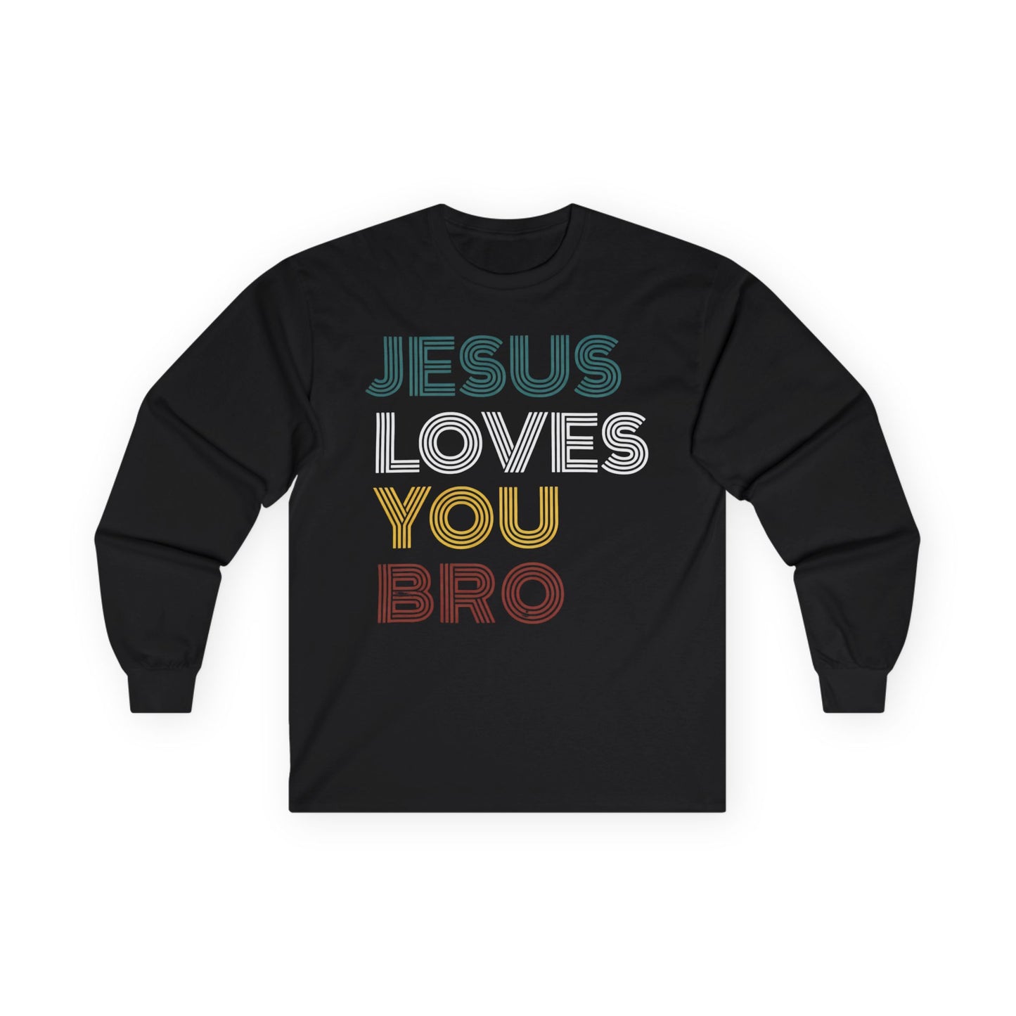 Faith Inspired - Christian Long Sleeve Tee - Jesus Loves You Bro