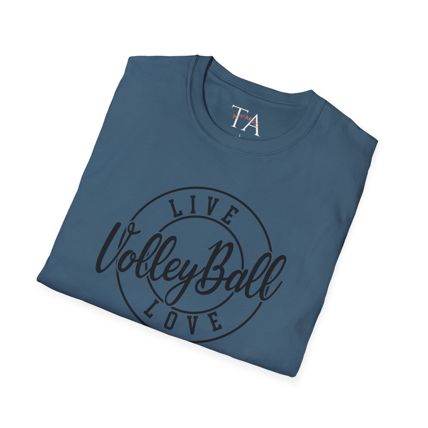 Volleyball Live Love Unisex Softstyle T-Shirt, Sports Tee, Volleyball Gift, Game Day Apparel, Casual Wear, Activewear