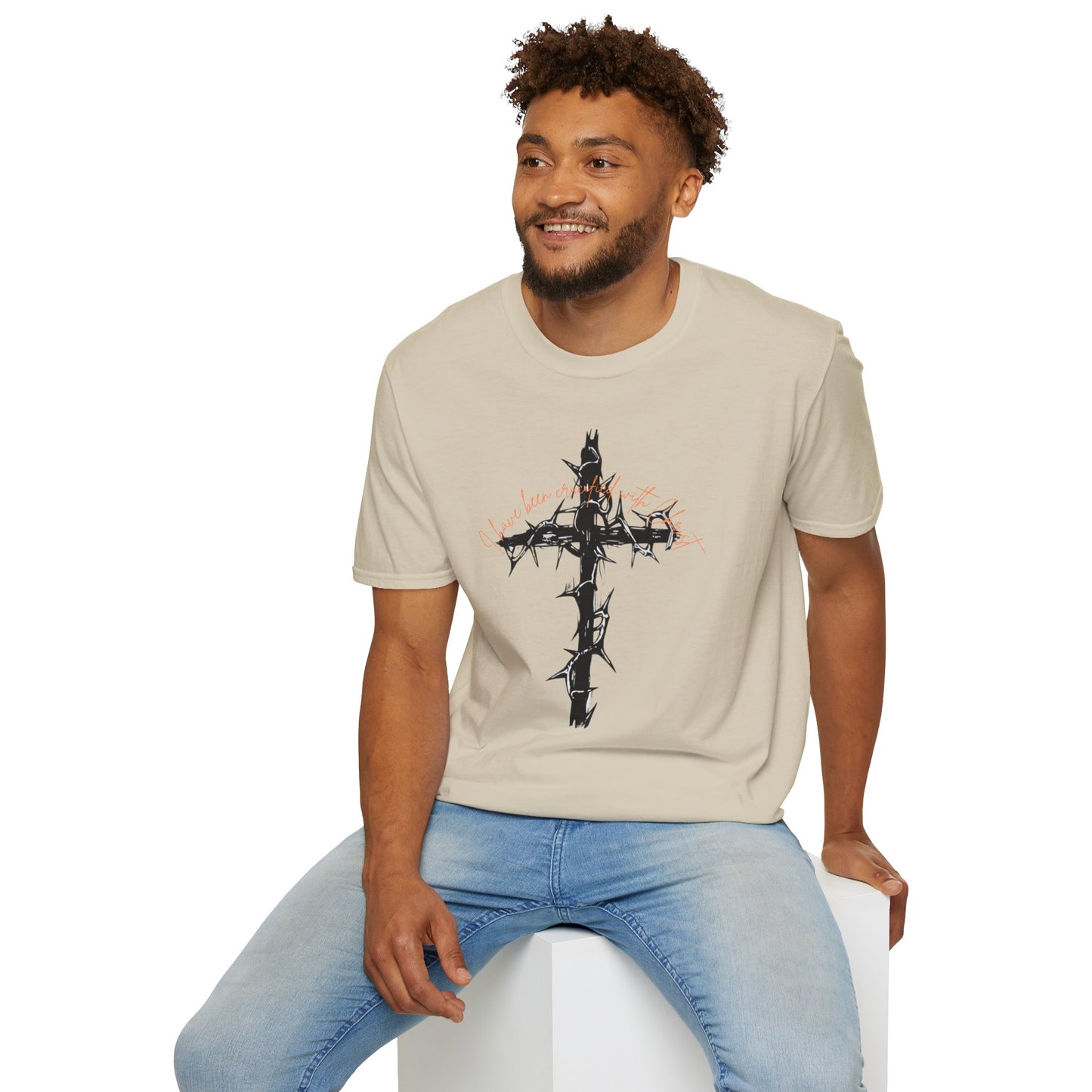 Faith Inspired Christian Cross Unisex T-Shirt - 'I Have Been Crucified with Christ' Design