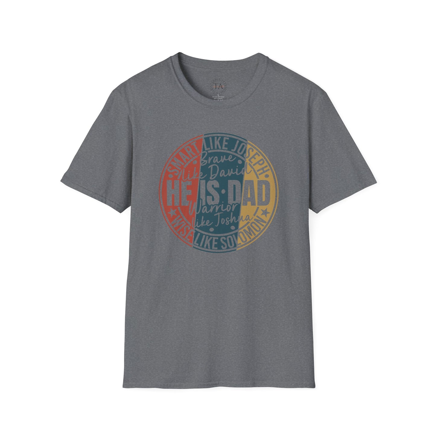 Faith Inspired Smart Like Dad Unisex Softstyle T-Shirt, Gifts for Father's Day, Casual Wear, Birthday Shirt, Dad Life Tee