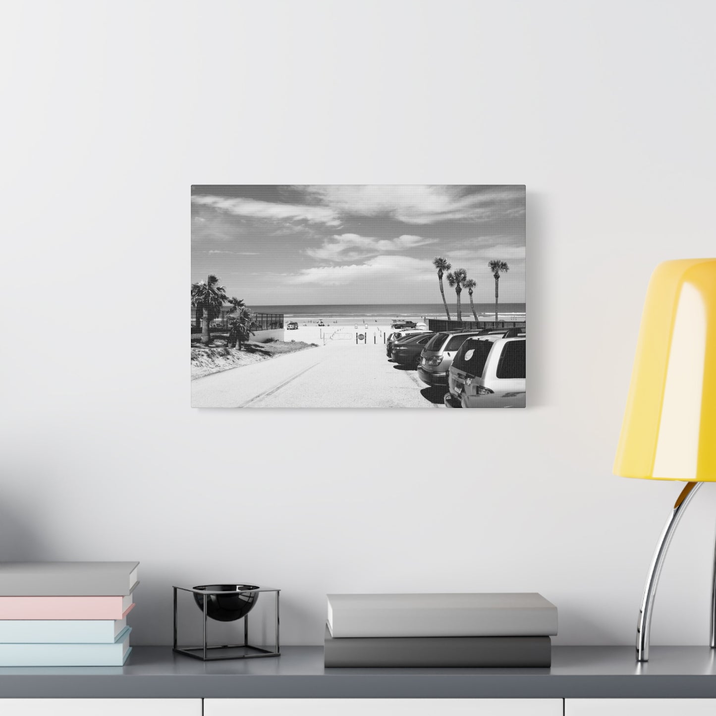 Serene Black & White Beach Vibes - Canvas Art