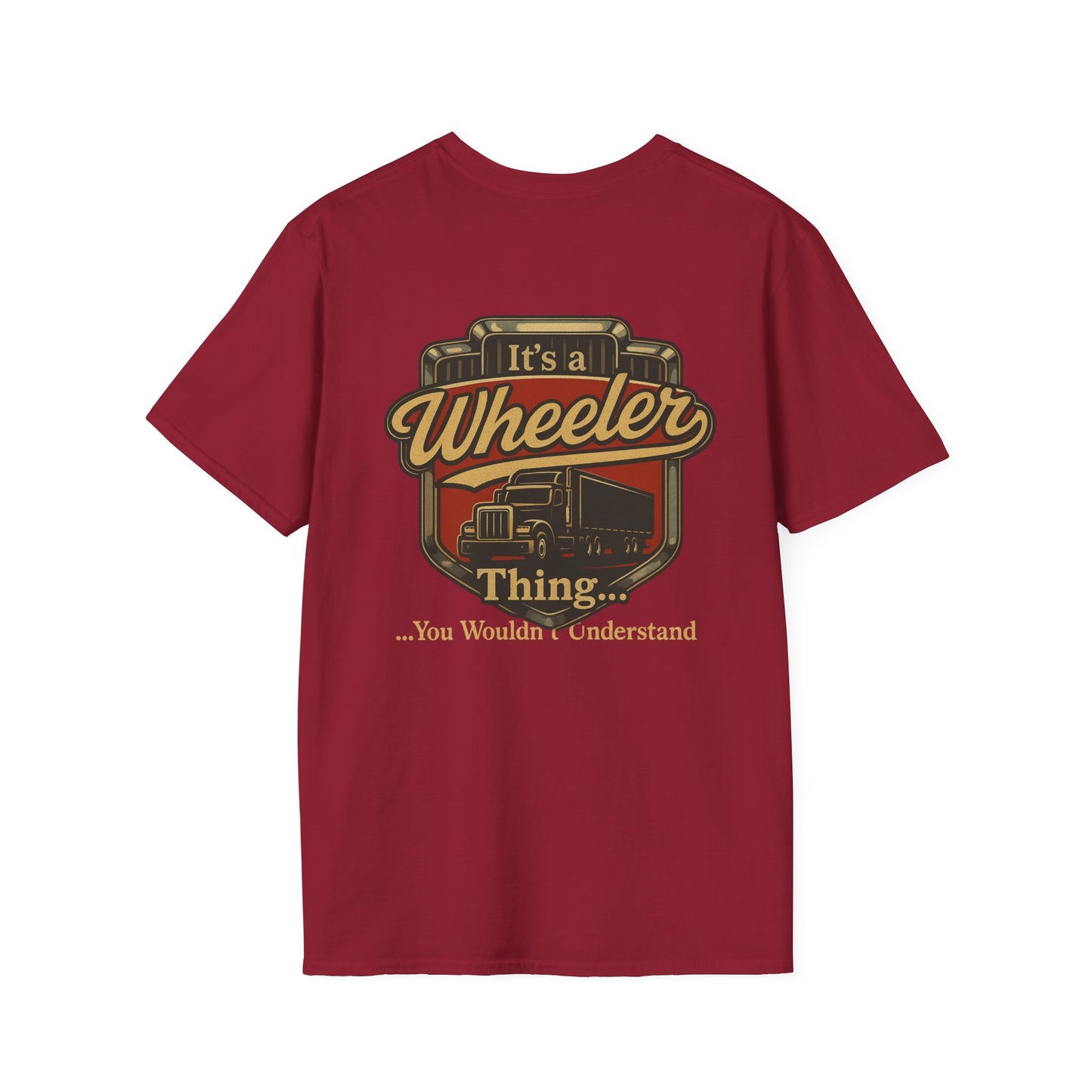 "It's a Wheeler Thing" Unisex Softstyle T-Shirt, Ideal for Truck Lovers, Gifts for Drivers, Casual Wear, Perfect for Birthdays, Father's Day