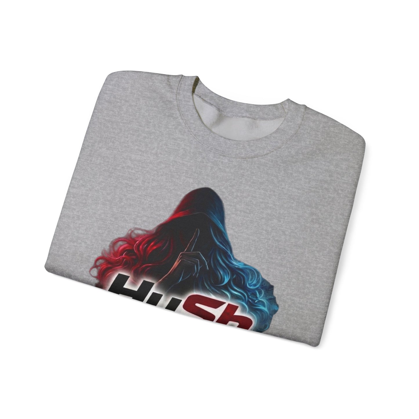 #HuSh Movement feminine Logo Crewneck Sweatshirt | TikTok Inspired Hooded Silhouette
