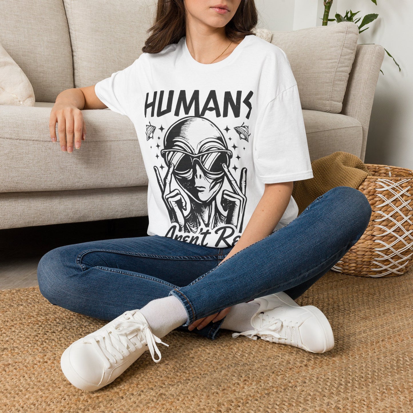 Humans Aren’t Real Alien Gildan Softstyle® T-ShirtUnisex