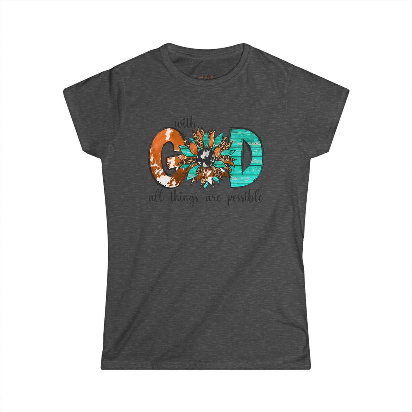 Women's Inspirational Softstyle Tee - "With God All Things Are Possible" - Faith Tee, Christian Shirt, Gift for Her, Uplifting [...]
