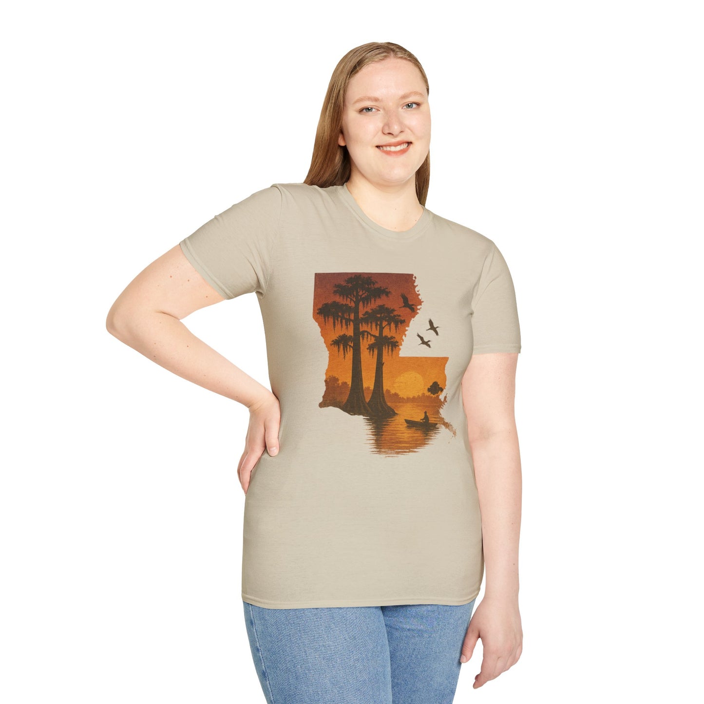 Louisiana Sunset T-Shirt, Unisex Beach Tee, Summer Vacation Shirt, Nature Lover Gift, Outdoor Adventure Apparel