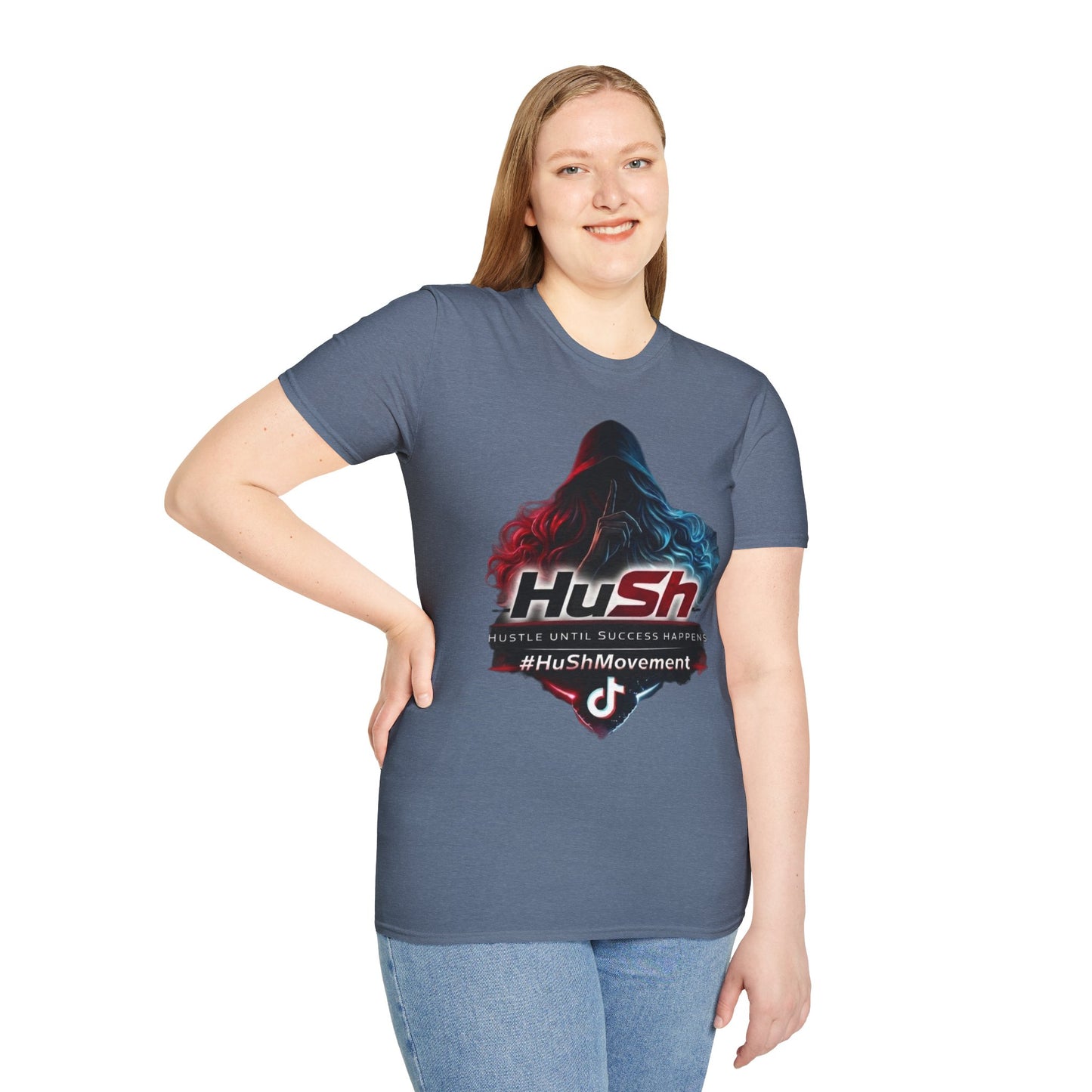 #HuSh Movement feminine Logo T-Shirt | Hustle Until Success Happens