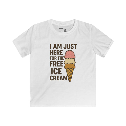 Ice Cream Lover's Youth Unisex T-Shirt, Funny Graphic Tee, Summer Apparel, Sweet Treats Gift, Birthday Humor Shirt