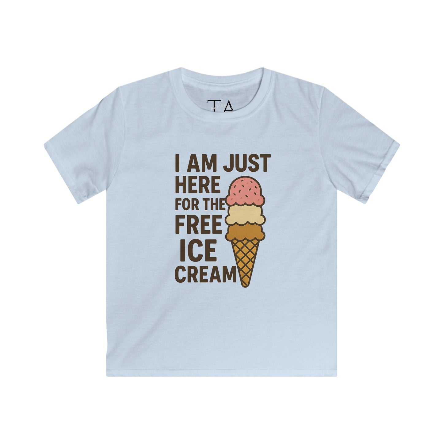 Ice Cream Lover's Youth Unisex T-Shirt, Funny Graphic Tee, Summer Apparel, Sweet Treats Gift, Birthday Humor Shirt