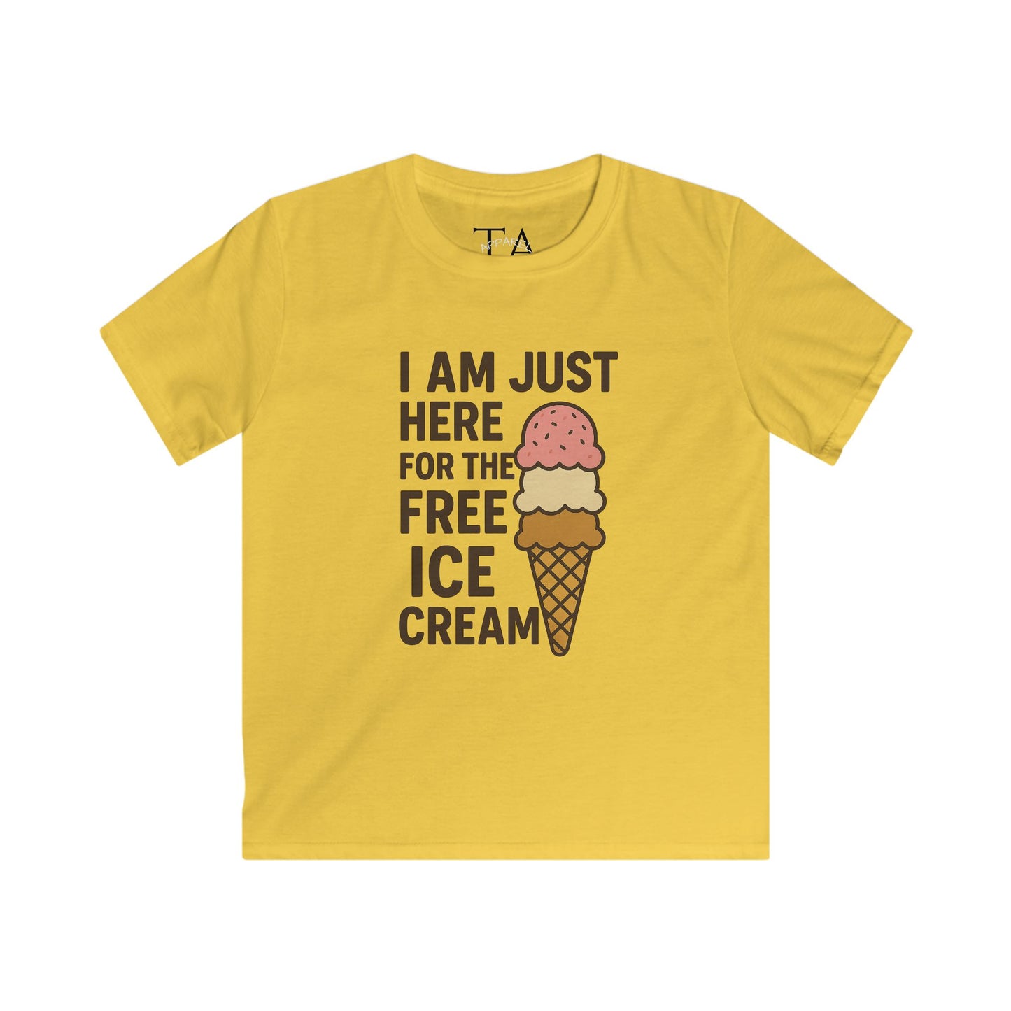 Ice Cream Lover's Youth Unisex T-Shirt, Funny Graphic Tee, Summer Apparel, Sweet Treats Gift, Birthday Humor Shirt