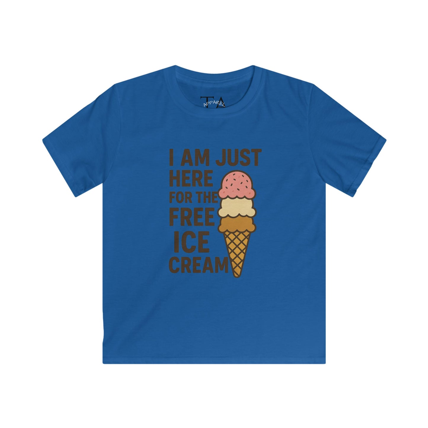 Ice Cream Lover's Youth Unisex T-Shirt, Funny Graphic Tee, Summer Apparel, Sweet Treats Gift, Birthday Humor Shirt
