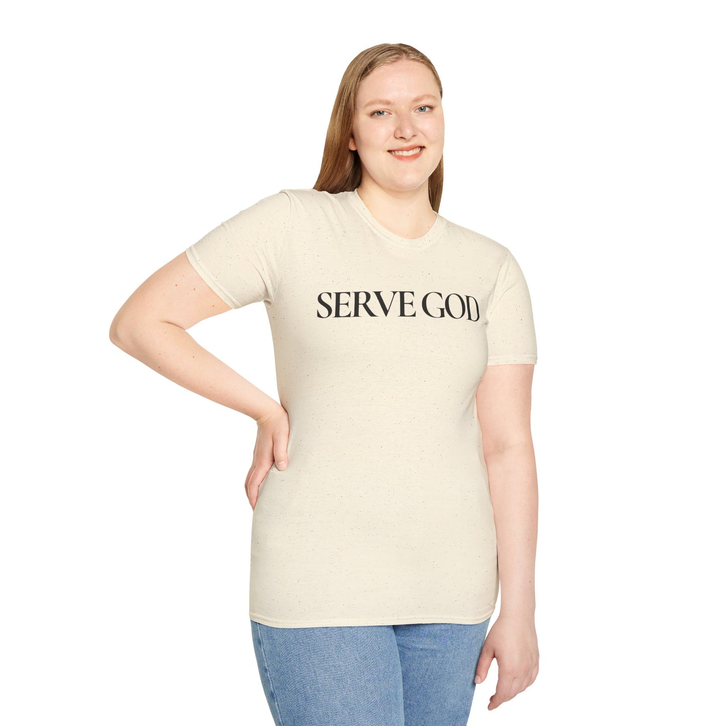 Faith Inspired "Serve God" T-Shirt - Inspirational Faith-Based Christian Gift