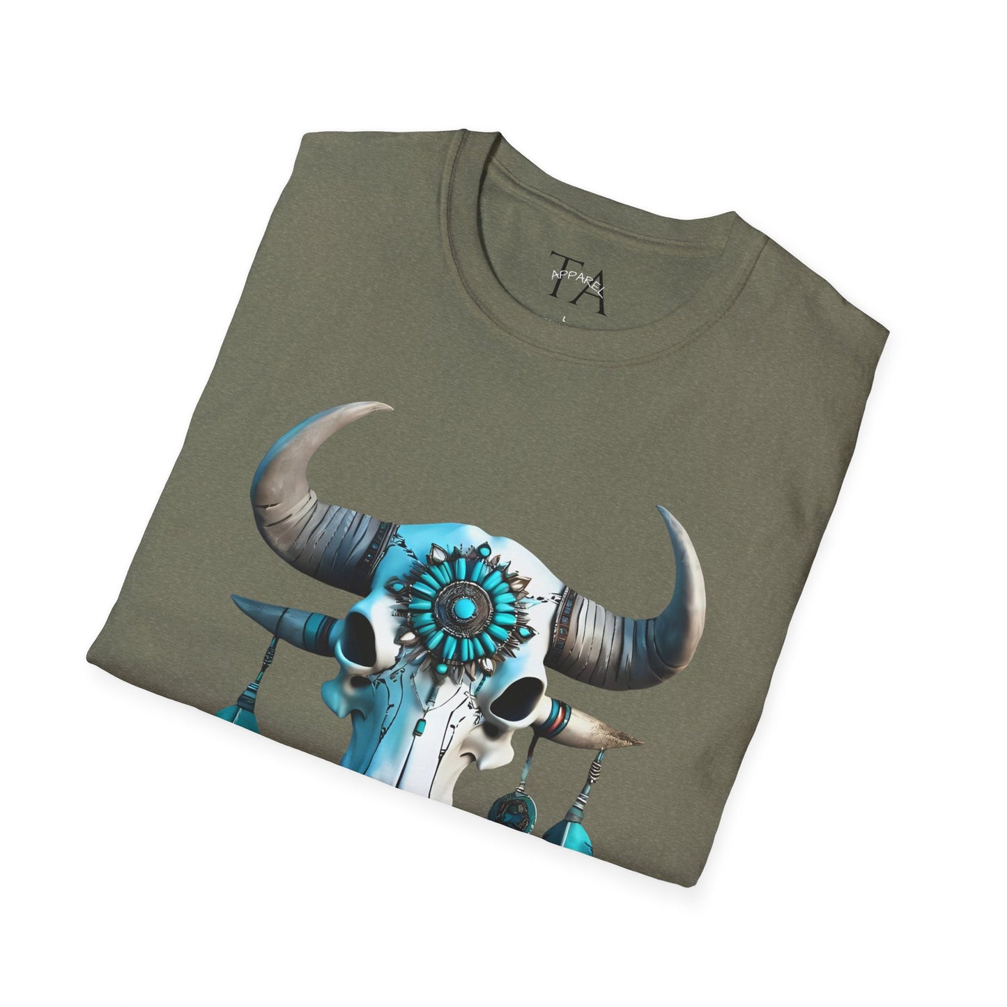 Native American Turquoise Buffalo Skull Tee - Unisex Jersey