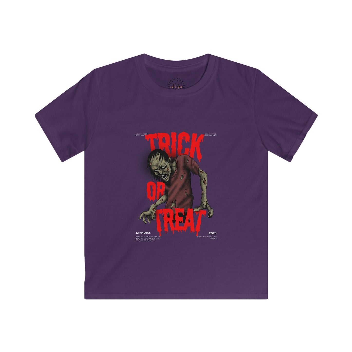 Halloween Spooky Kids Tee, Trick or Treat, Kids Clothing
