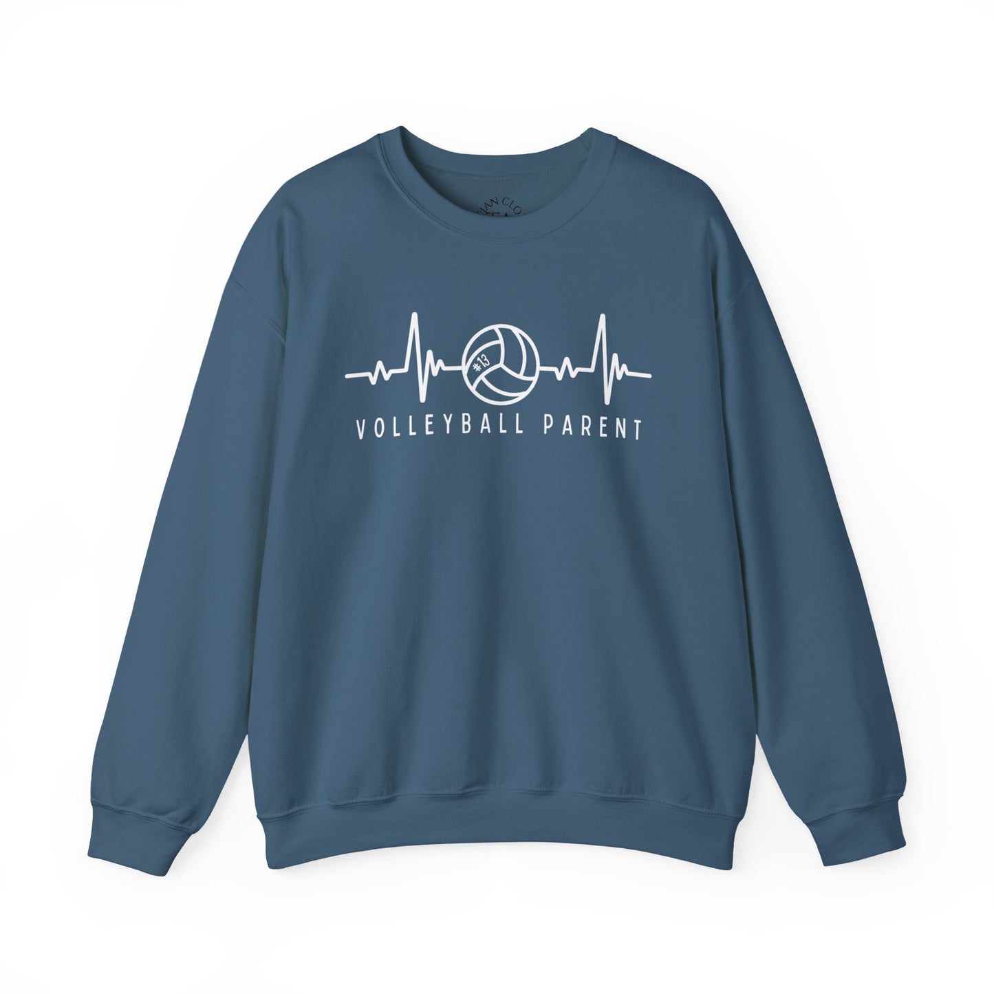 Volleyball Heartbeat Crewneck Sweatshirt #13, Quality Sweatshirt, Parent Gift, Volleyball Fan Apparel, Sports Lover Top