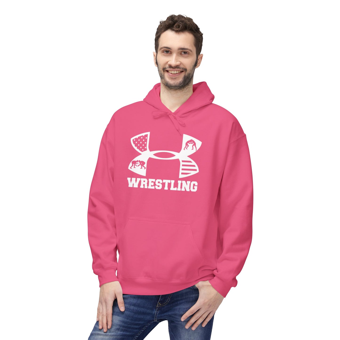Fleece Hoodie - Cozy Wrestling Design for Everyday Comfort and Fall Fashion