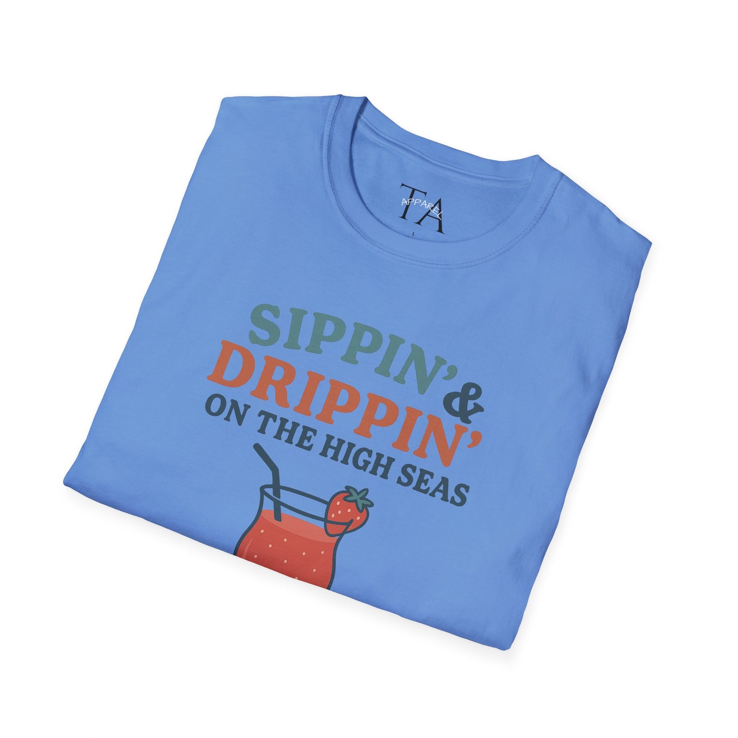 Nautical Cocktail T-Shirt - Sippin & Drippin Summer Vibes Beach Party Wear