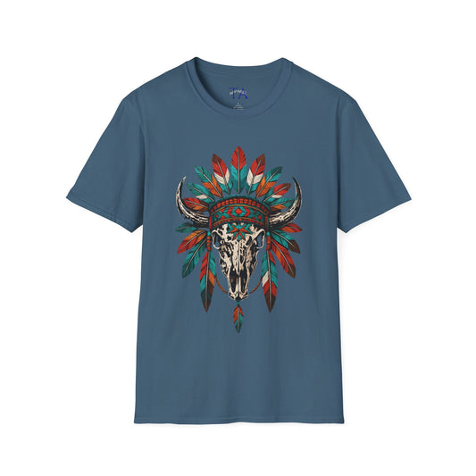 Native American Bull Skull Unisex T-Shirt
