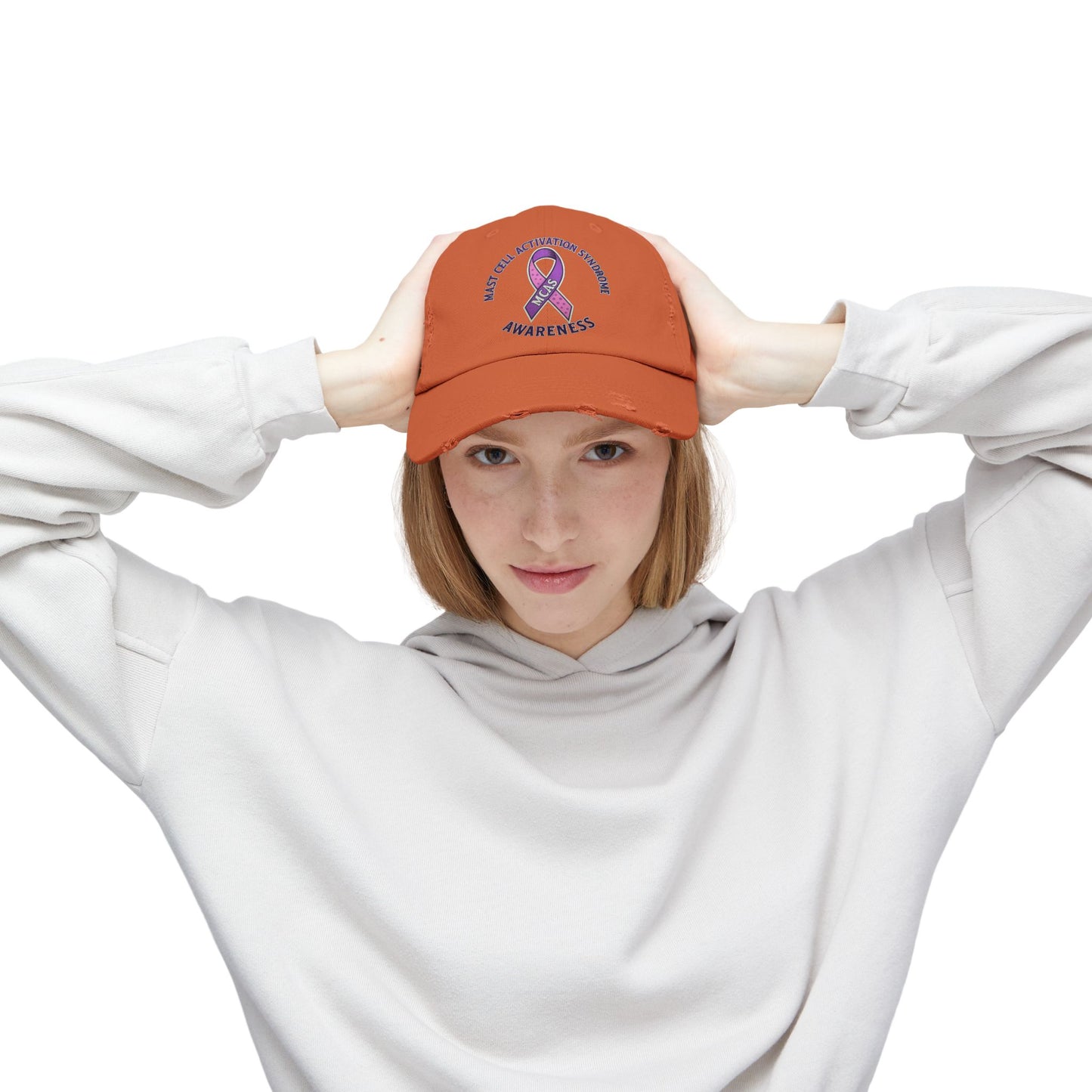 Mast Cell Activation Syndrome Unisex Distressed Awareness Hat