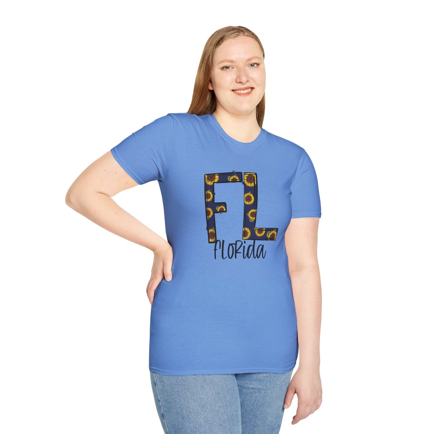 Florida Sunshine Unisex Softstyle T-Shirt, Florida T-Shirt, Graphic Tee, Summer Outfit, Gift for Floridians, Vacation Wear