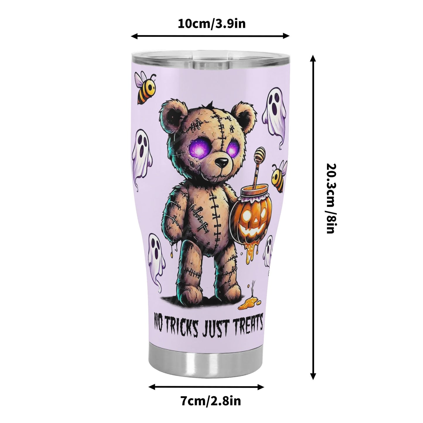 3D Personalized Halloween Stainless Steel Tumbler 30oz Printed Cup Gift