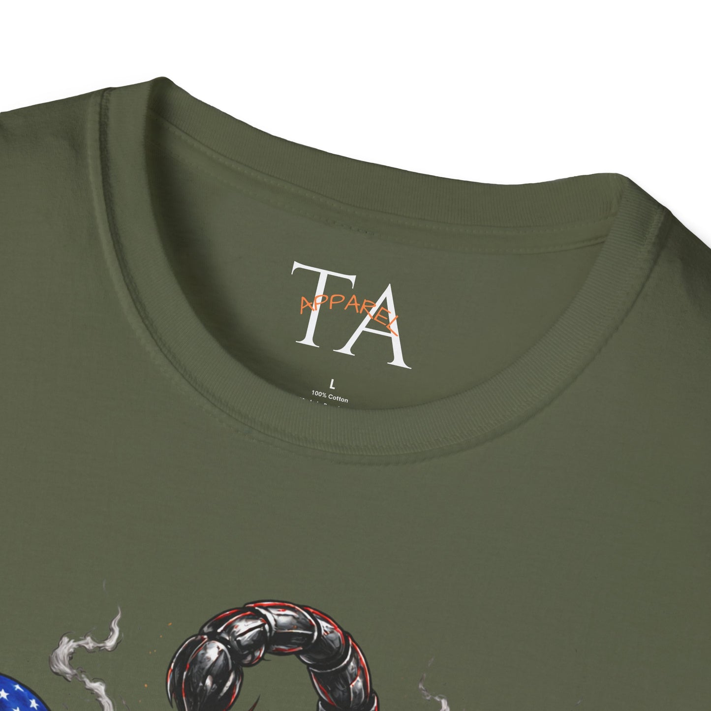 Scorpion design with US UK Flags T-Shirt | Patriotic Skull Tee
