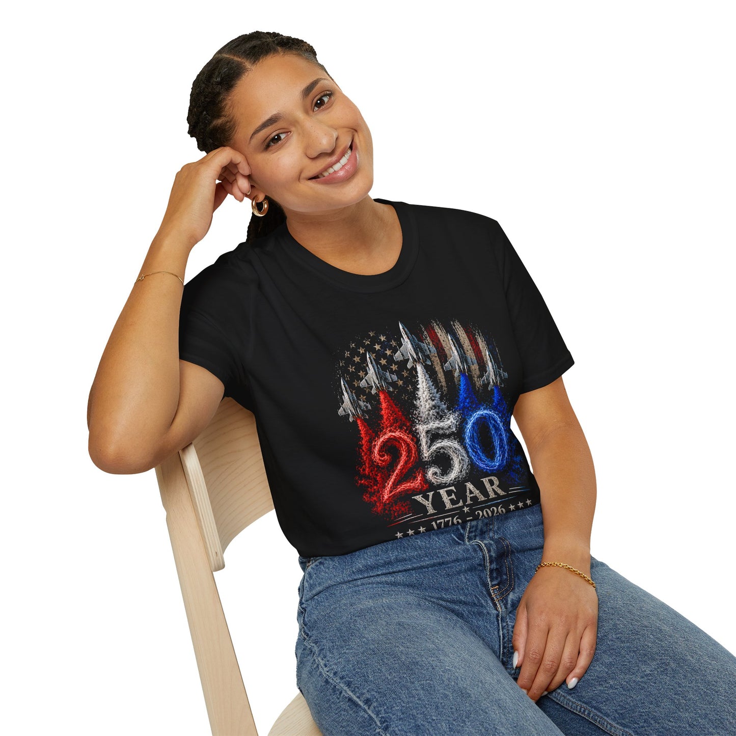 250th Anniversary T-Shirt — 1776–2026 Patriotic Airshow Tee