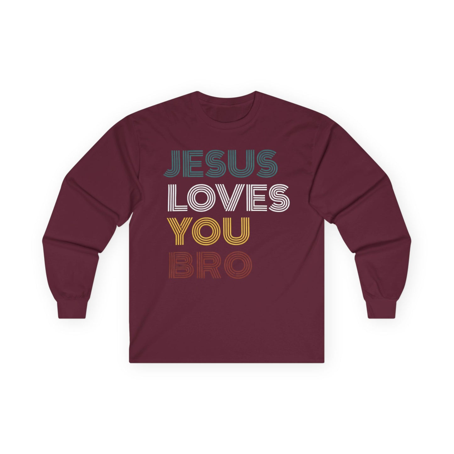 Faith Inspired - Christian Long Sleeve Tee - Jesus Loves You Bro