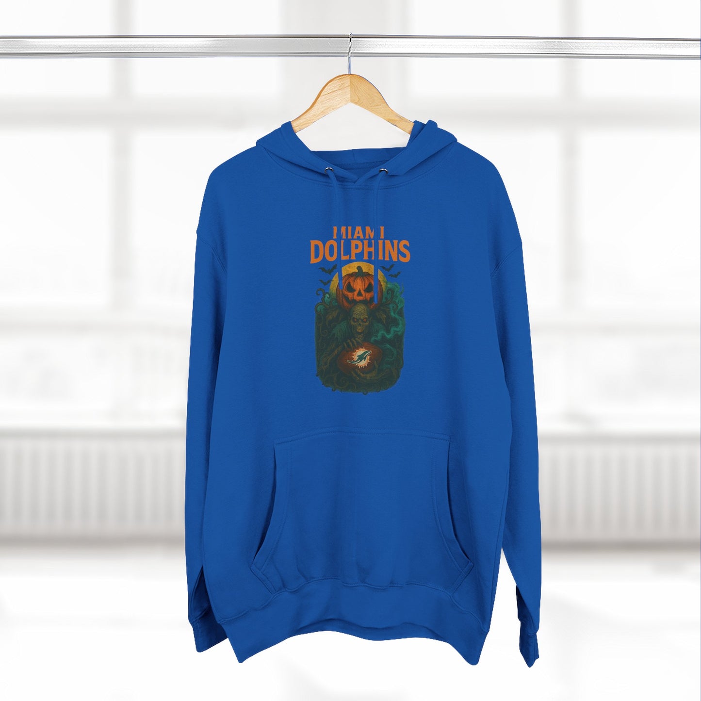 Halloween Cozy Dolphin Fleece Hoodie: Ocean Lovers, Casual Wear, Animal Lovers Gift, Beach Days, Relaxing at Home. Sea Life Graphic