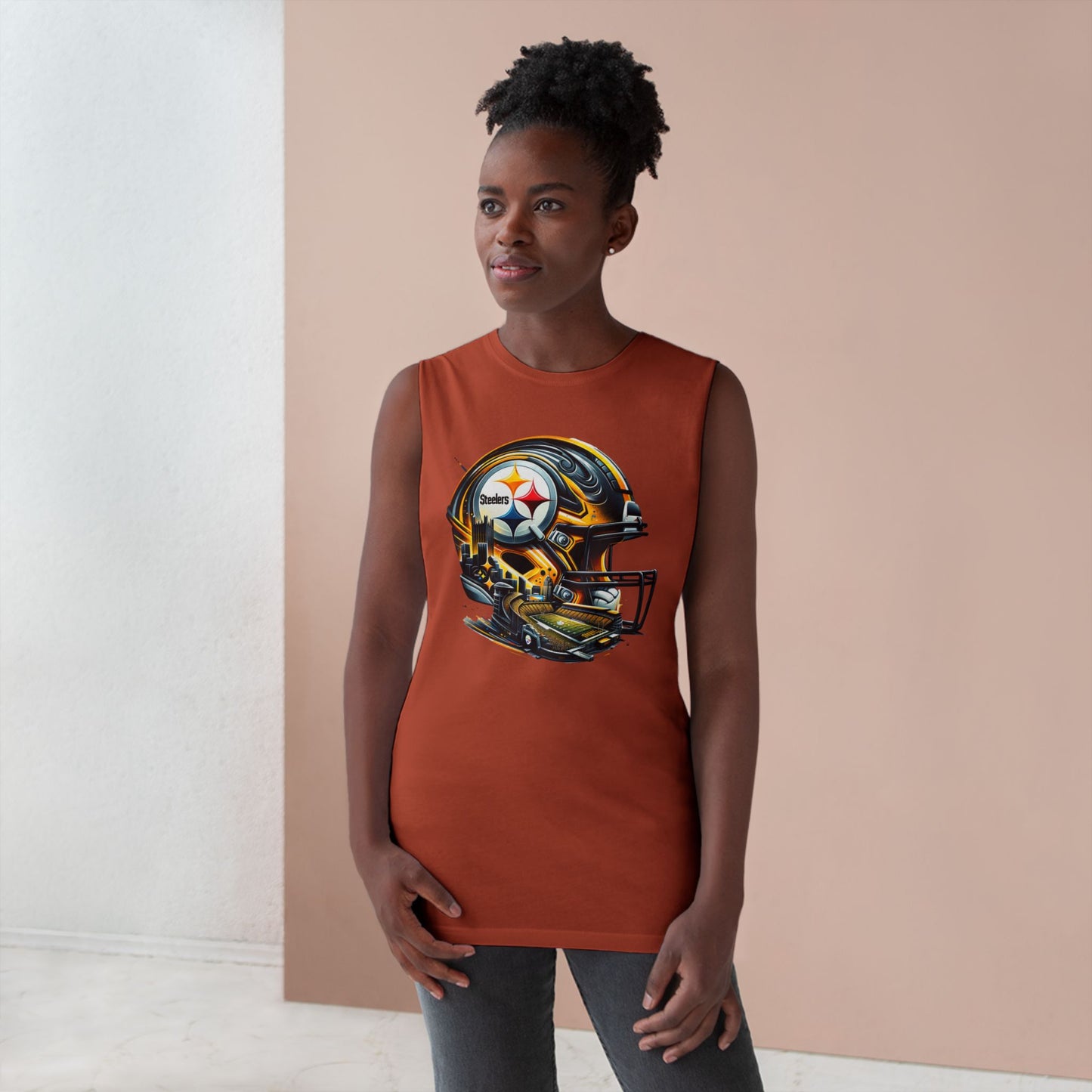 Football Unisex Sports Tank Top with Helmet Design, Casual Gym Wear, Game Day Outfit, Fitness Apparel, Athletic Gift
