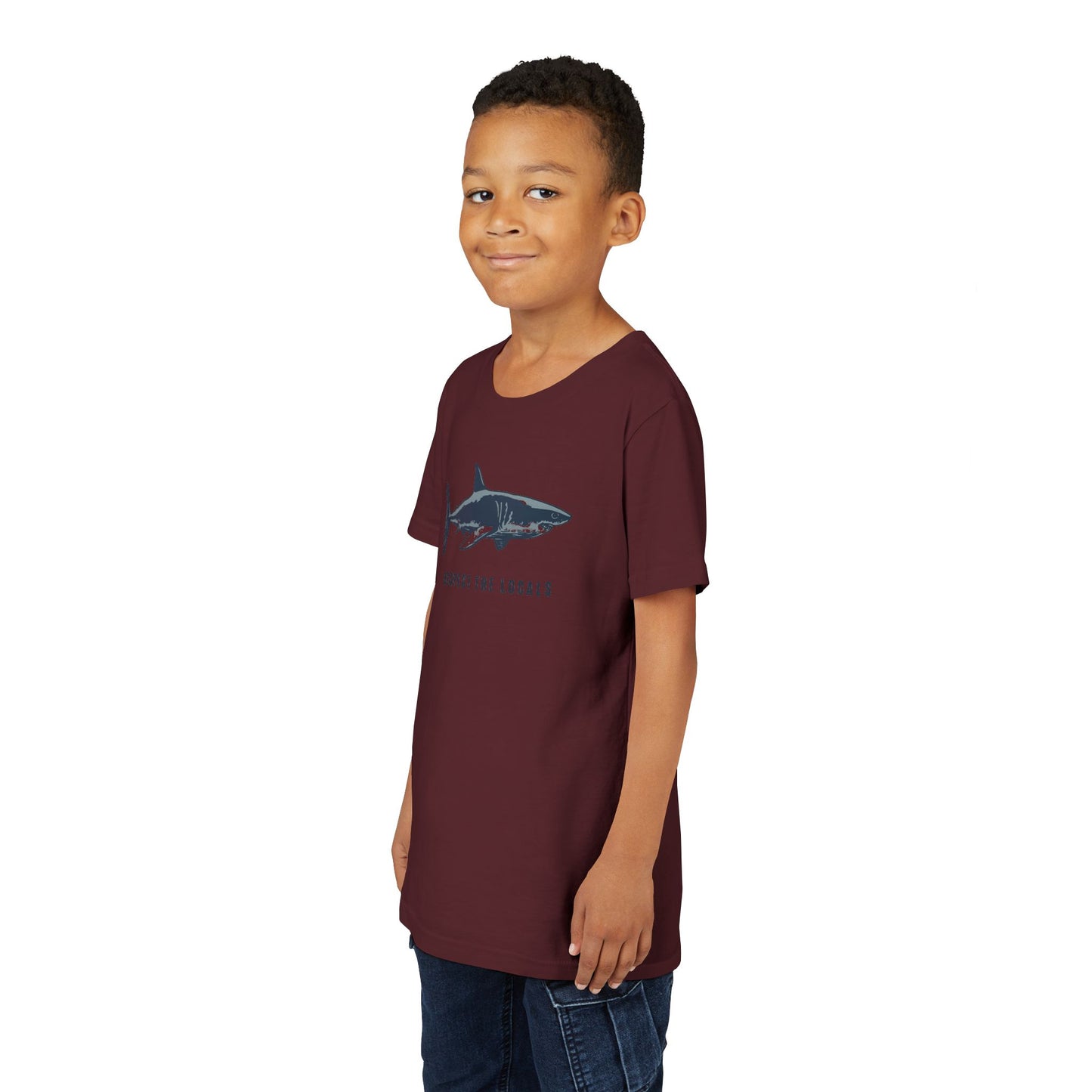 Kids Shark Youth Tee | Respect The Locals | Shark Lovers Shirt