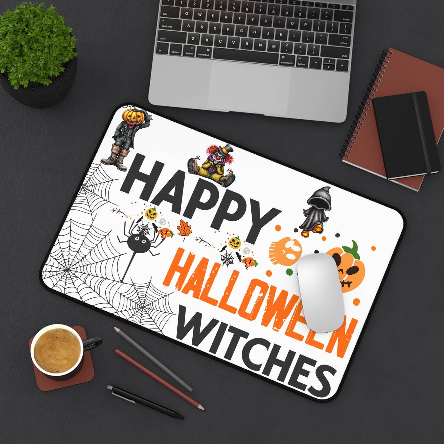 Desk Mat - Halloween Spooky Vibes for Seasonal Decor