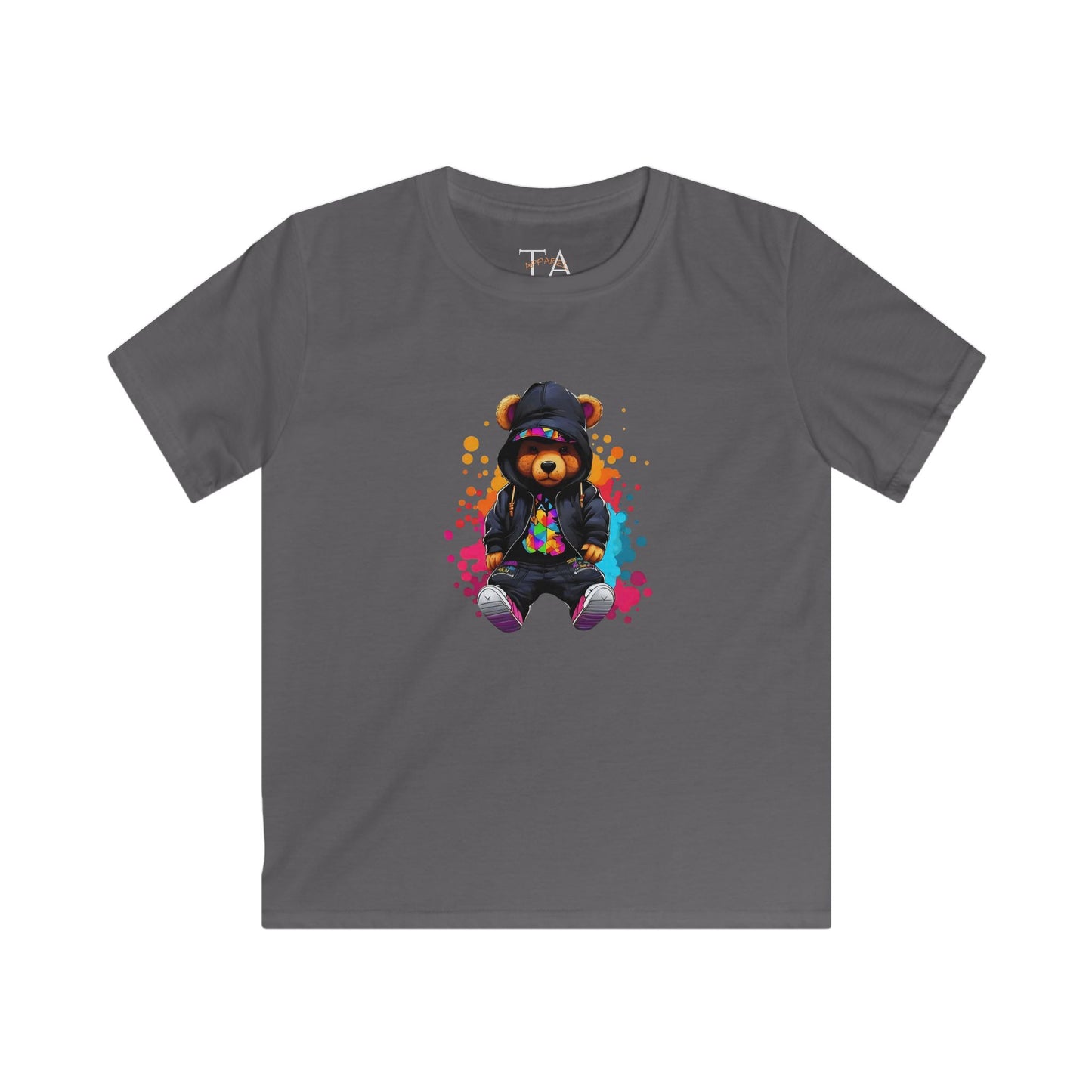 Kids Colorful Bear Tee, Cute Bear Shirt, Fun Graphic Tee, Perfect for Birthdays, Playdates, Gifts for Kids, Playful Summer Wear