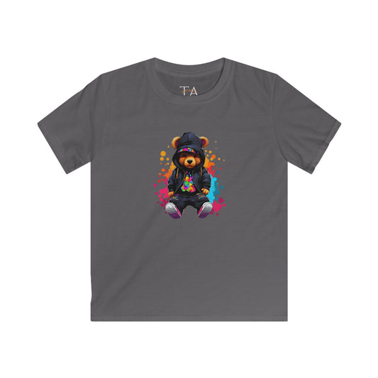 Kids Colorful Bear Tee, Cute Bear Shirt, Fun Graphic Tee, Perfect for Birthdays, Playdates, Gifts for Kids, Playful Summer Wear