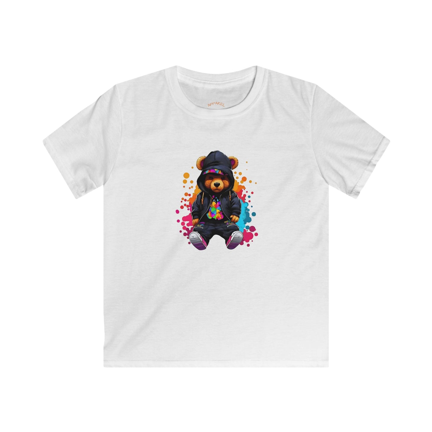 Kids Colorful Bear Tee, Cute Bear Shirt, Fun Graphic Tee, Perfect for Birthdays, Playdates, Gifts for Kids, Playful Summer Wear