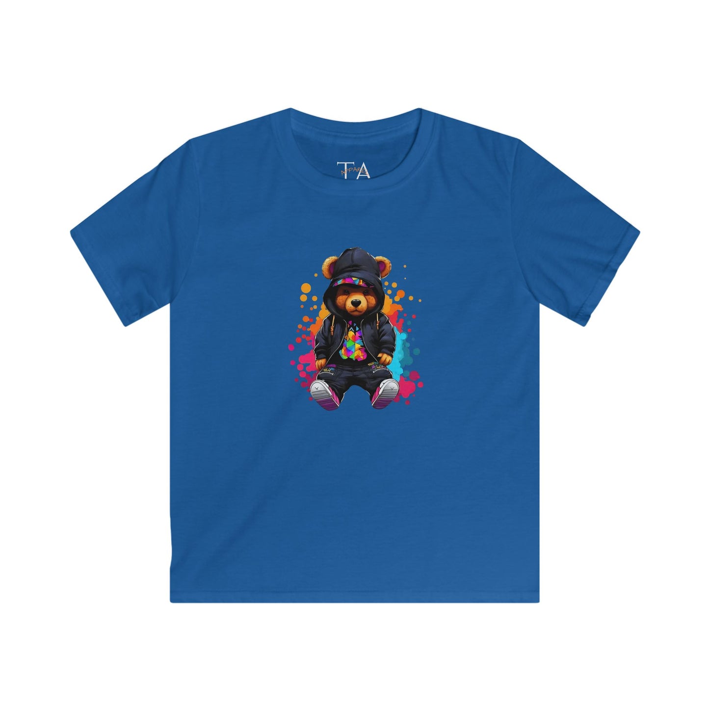 Kids Colorful Bear Tee, Cute Bear Shirt, Fun Graphic Tee, Perfect for Birthdays, Playdates, Gifts for Kids, Playful Summer Wear