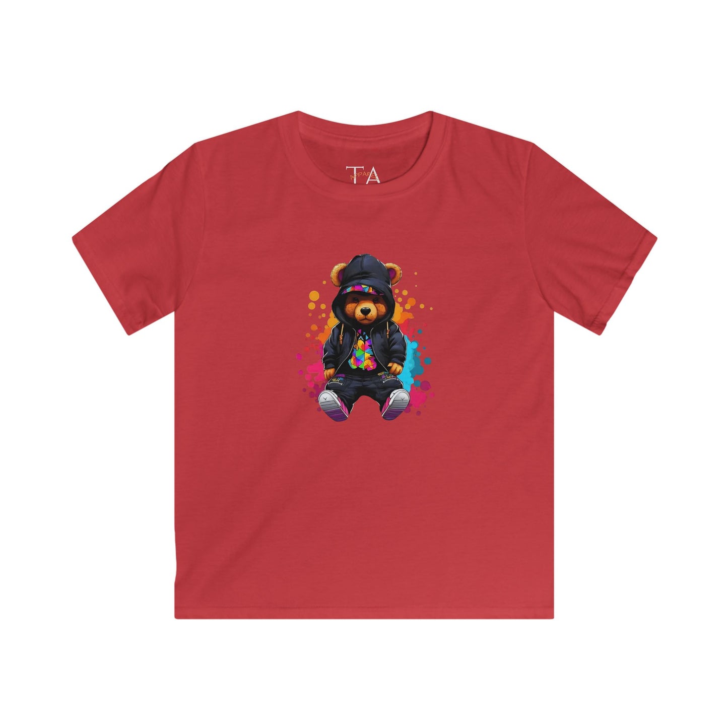 Kids Colorful Bear Tee, Cute Bear Shirt, Fun Graphic Tee, Perfect for Birthdays, Playdates, Gifts for Kids, Playful Summer Wear