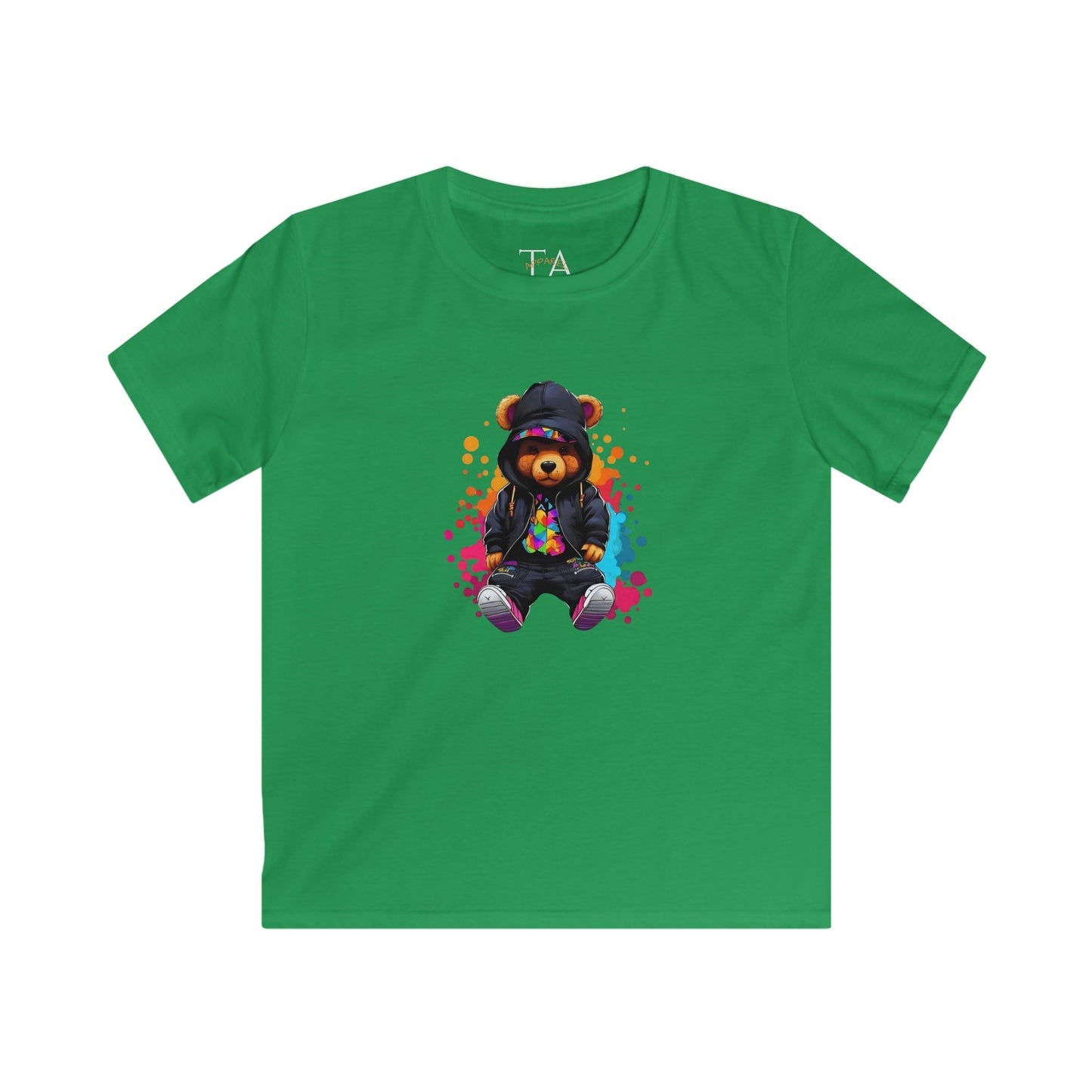 Kids Colorful Bear Tee, Cute Bear Shirt, Fun Graphic Tee, Perfect for Birthdays, Playdates, Gifts for Kids, Playful Summer Wear