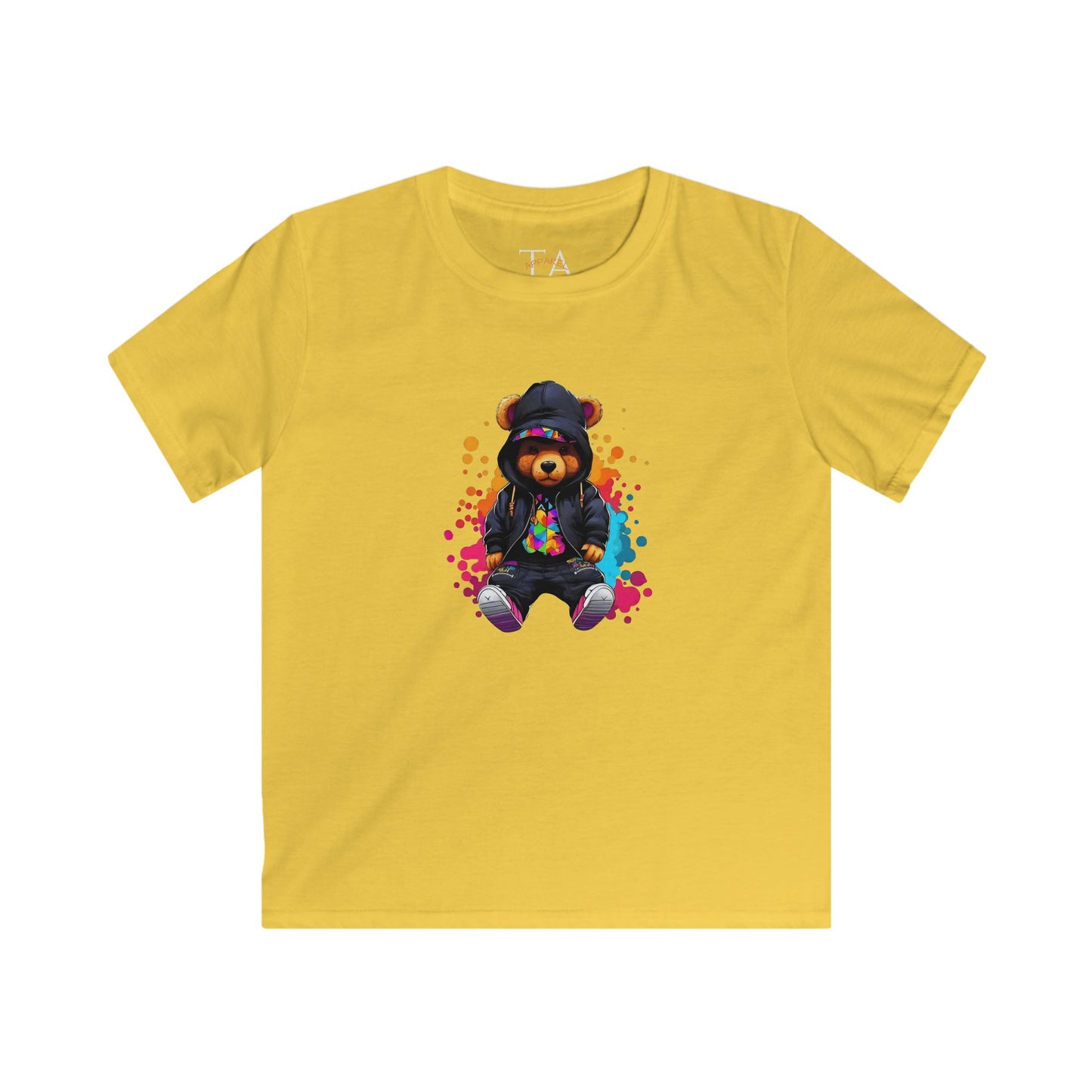 Kids Colorful Bear Tee, Cute Bear Shirt, Fun Graphic Tee, Perfect for Birthdays, Playdates, Gifts for Kids, Playful Summer Wear