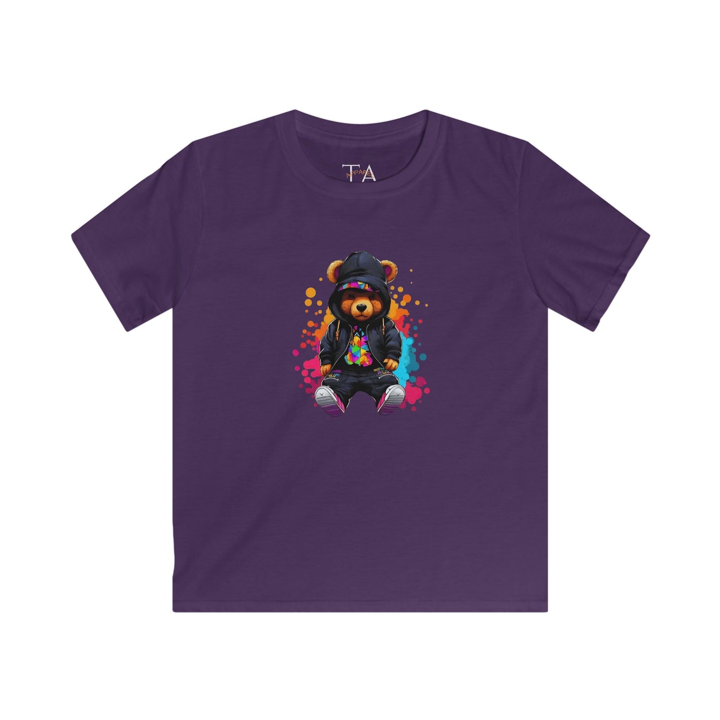 Kids Colorful Bear Tee, Cute Bear Shirt, Fun Graphic Tee, Perfect for Birthdays, Playdates, Gifts for Kids, Playful Summer Wear