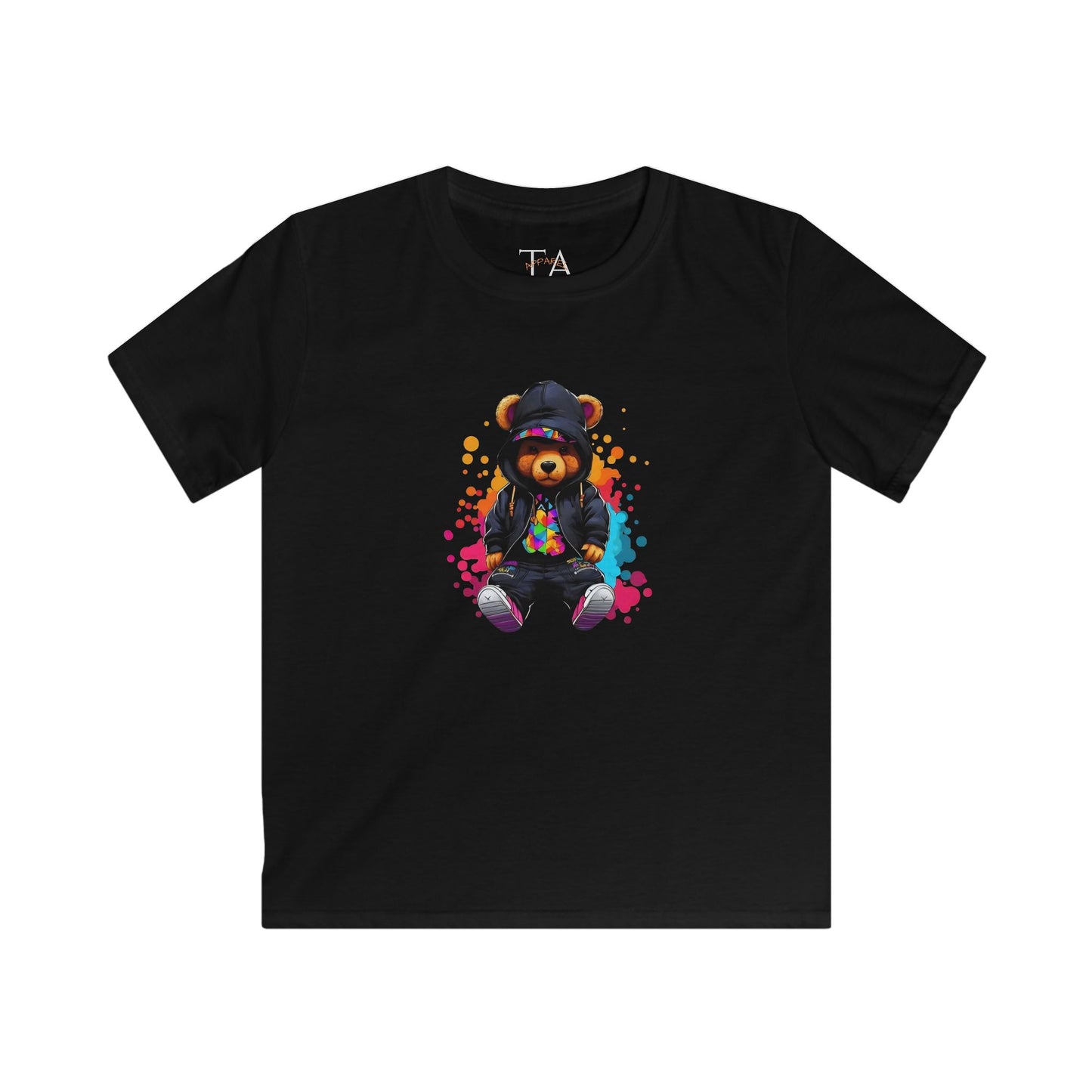 Kids Colorful Bear Tee, Cute Bear Shirt, Fun Graphic Tee, Perfect for Birthdays, Playdates, Gifts for Kids, Playful Summer Wear