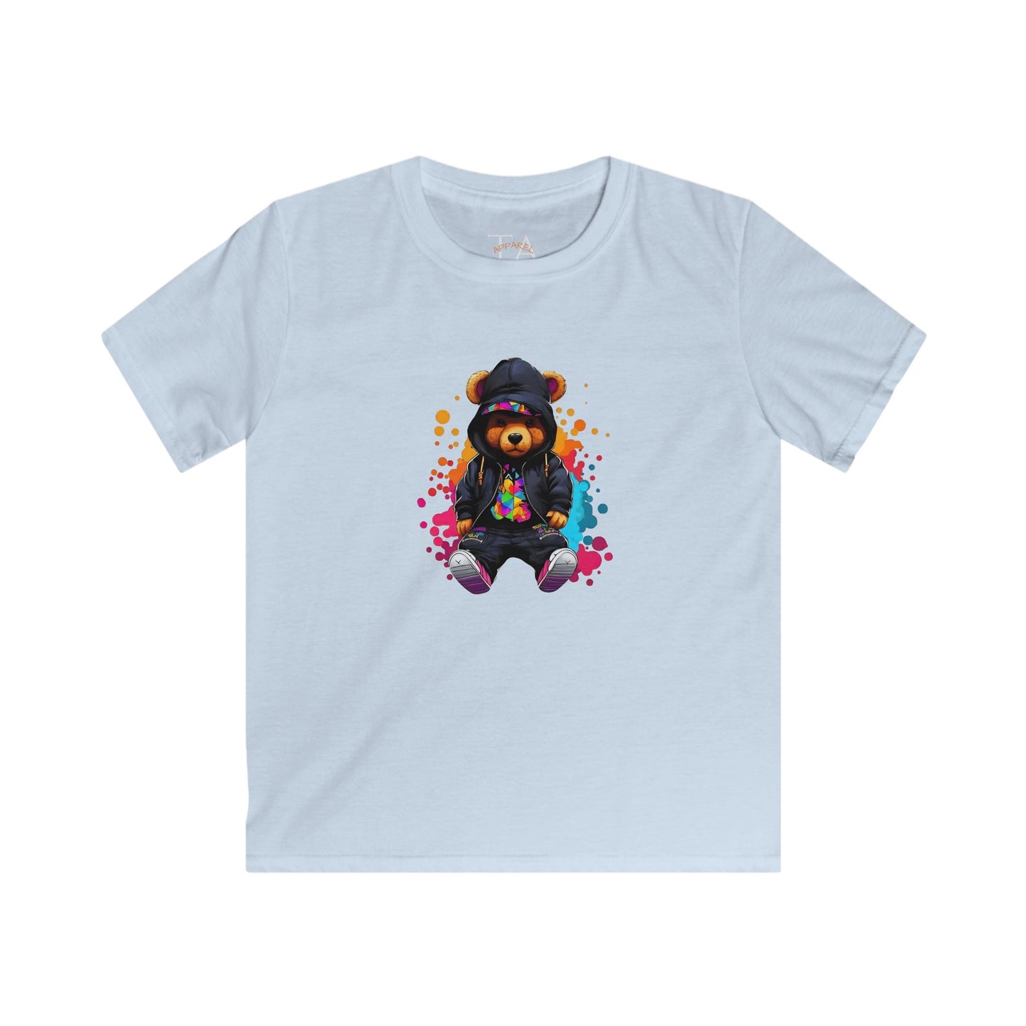 Kids Colorful Bear Tee, Cute Bear Shirt, Fun Graphic Tee, Perfect for Birthdays, Playdates, Gifts for Kids, Playful Summer Wear