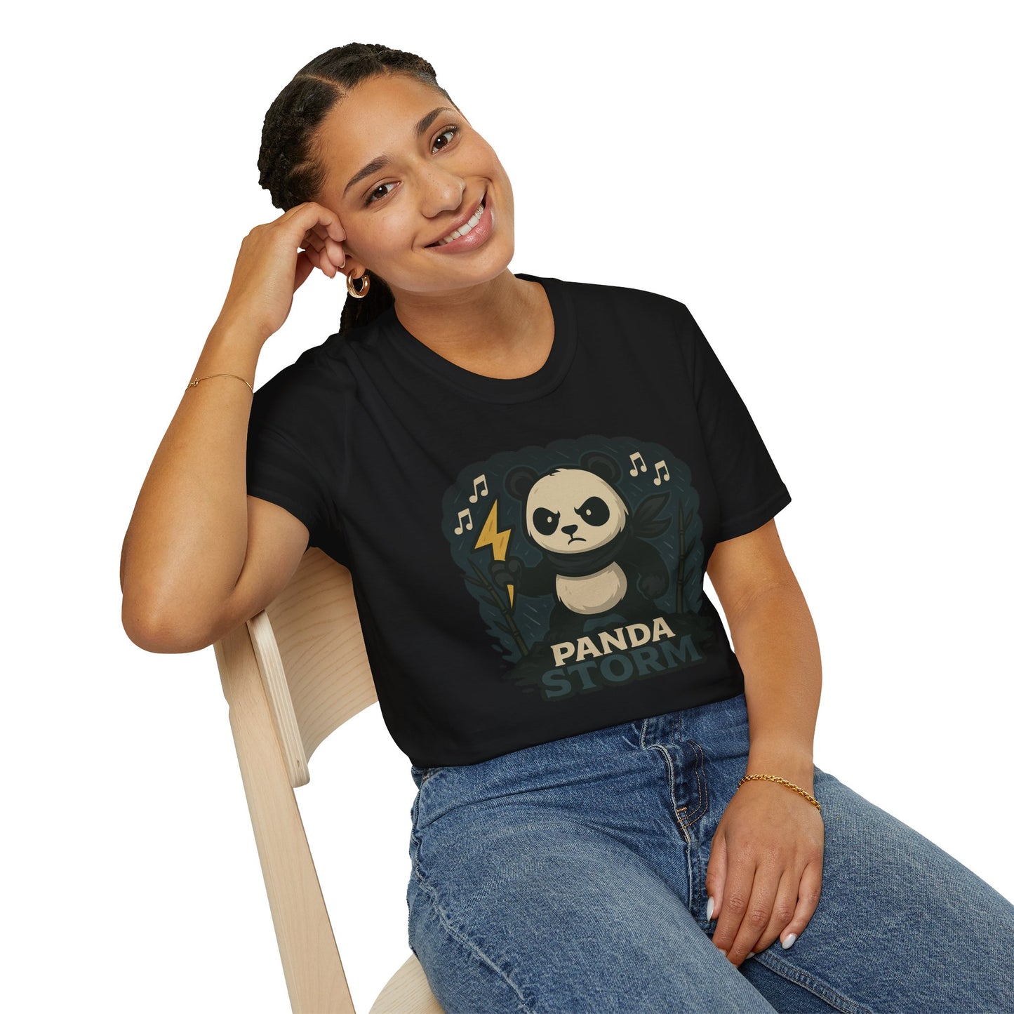 Panda Storm Tee for Animal and Music Lovers - Softstyle T-Shirt