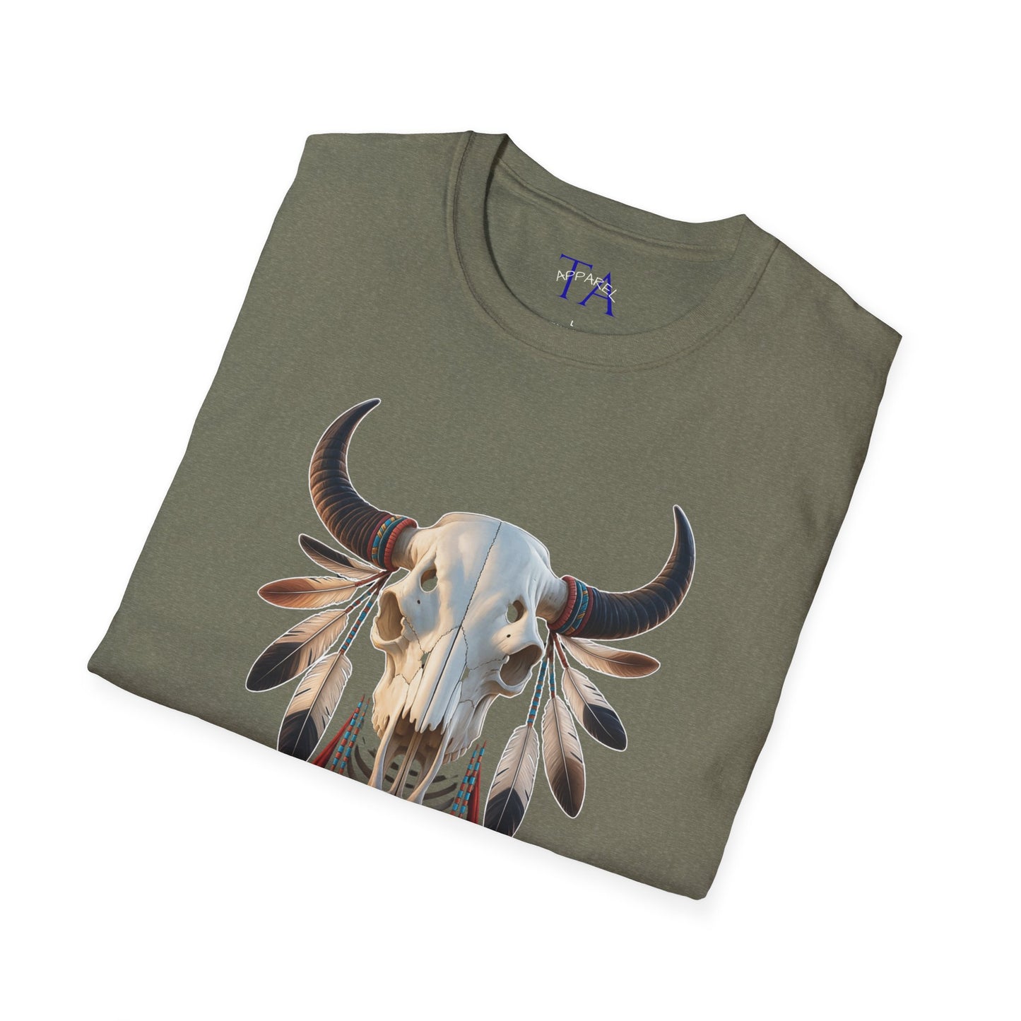 Native American Buffalo Skull T-Shirt - Whispers of the Ancestors