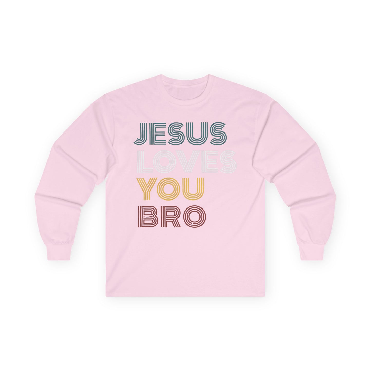 Faith Inspired - Christian Long Sleeve Tee - Jesus Loves You Bro