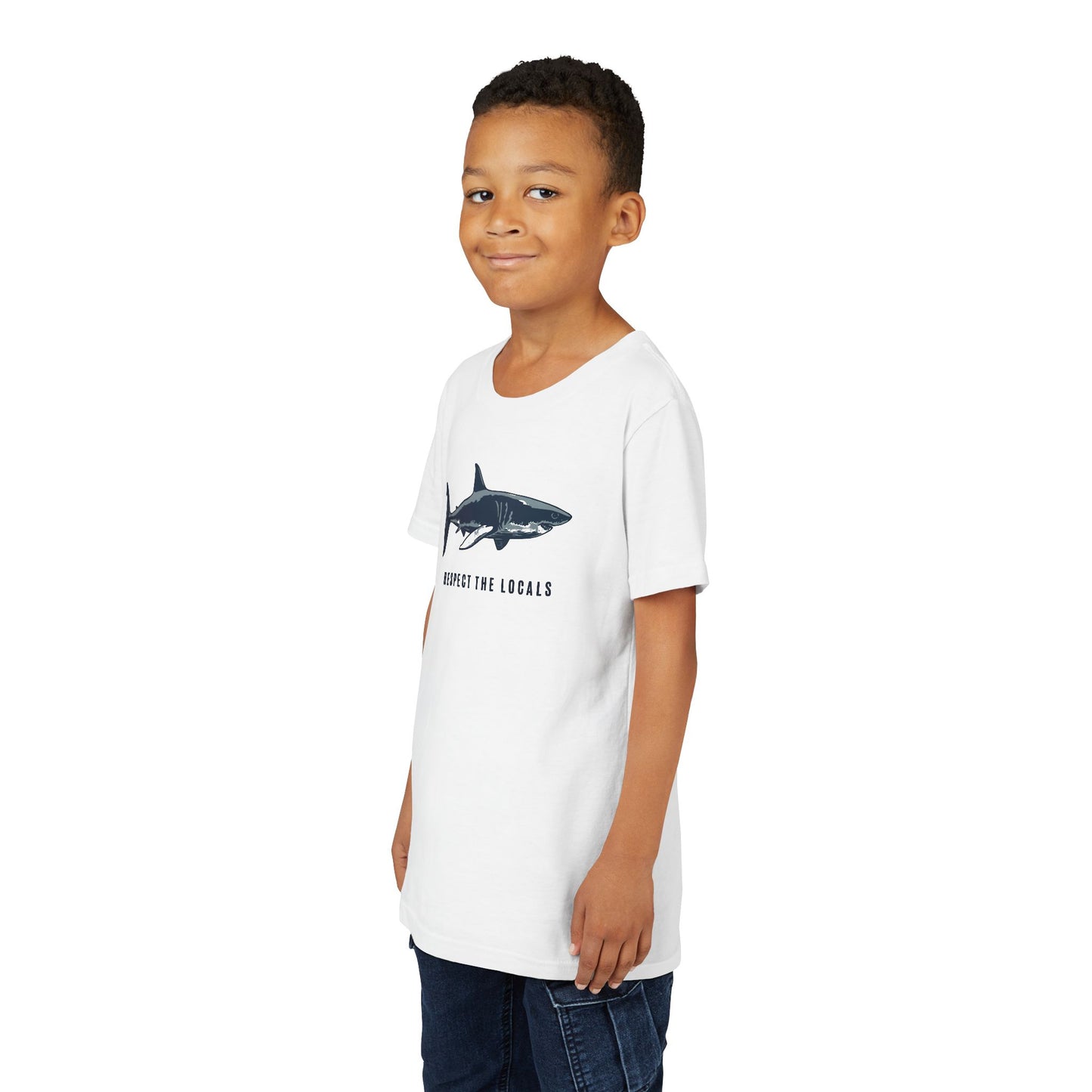 Kids Shark Youth Tee | Respect The Locals | Shark Lovers Shirt