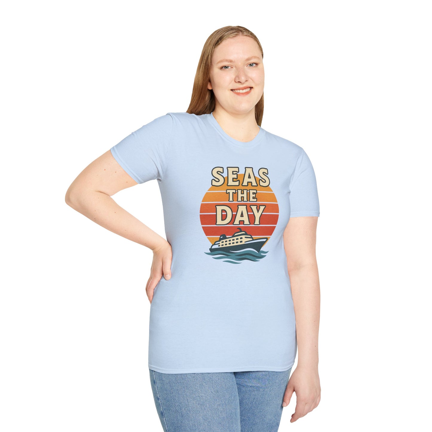 Seas the Day Unisex T-Shirt, Vintage Cruise Tee, Nautical Graphic Shirt, Summer Vacation Apparel, Beach Lover Gift